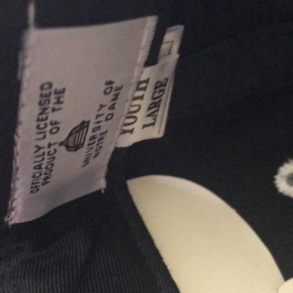 NEW NOTRE DAME FIGHTING IRISH KIDS YOUTH LARGE BASEBALL CAP HAT OFFICIAL LIDS - Picture 9 of 12